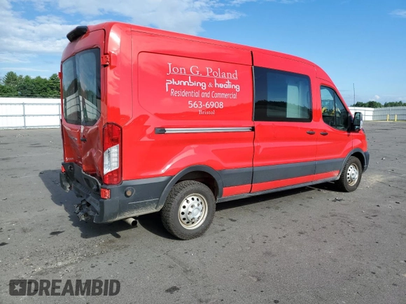 2020 Ford Transit Cargo with VIN 1FTBR2C87LKB51843, listed as a Copart auction lot 62791614 with 76,493 mi miles and Salvage Title. Bid and sale history available at carsss.com. Image 3.