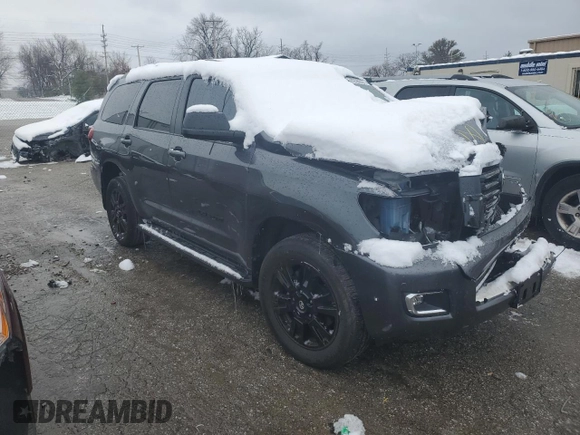 2019 Toyota Sequoia SR5 with VIN 5TDBY5G15KS173235, listed as a Copart auction lot 82596994 with 0 mi miles and Salvage Title. Bid and sale history available at carsss.com. Image 4.