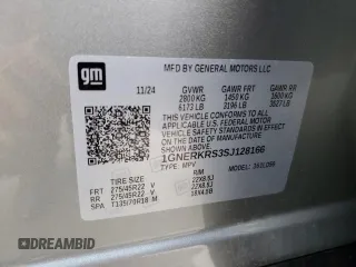 2025 Chevrolet Traverse with VIN 1GNERKRS3SJ128166, listed as a Copart auction lot 54423255 with 5,456 mi miles and Salvage title. Bid and sale history available at DreamBid. Image 14.