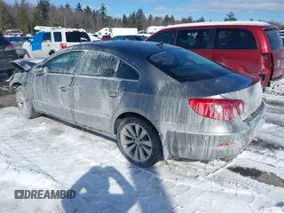 2012 Volkswagen CC Sport PZEV with VIN WVWNP7AN1CE513589, listed as a IAAI auction lot 41571090 with 166,772 mi miles. Bid and sale history available at carsss.com. Image 3.
