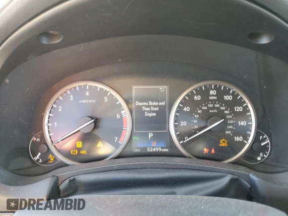 2021 Lexus NX 300 with VIN JTJGARBZ7M2191564, listed as a Copart auction lot 57974155 with 52,499 mi miles and Salvage title. Bid and sale history available at DreamBid. Image 9.
