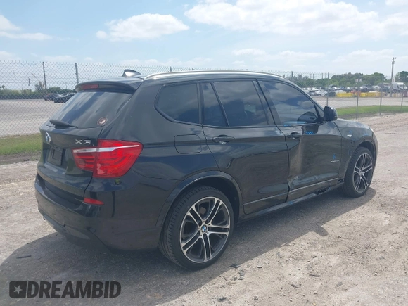 2017 BMW X3 sDrive28i with VIN 5UXWZ7C52H0U46905, listed as a IAAI auction lot 42080648 with 105,989 mi miles. Bid and sale history available at carsss.com. Image 4.