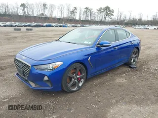 2021 Genesis G70 3.3T with VIN KMTG34LE2MU066635, listed as a IAAI auction lot 41843002 with 78,029 mi miles and . Bid and sale history available at DreamBid. Image 2.