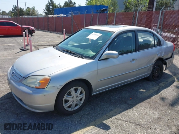 2001 Honda Civic EX with VIN JHMES267X1S003959, listed as a IAAI auction lot 41978932 with 181,380 mi miles. Bid and sale history available at carsss.com. Image 2.
