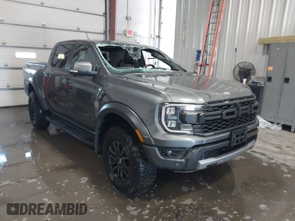 2024 Ford Ranger Raptor with VIN 1FTER4LR8RLE10778, listed as a IAAI auction lot 41729488 with 20,882 mi miles. Bid and sale history available at carsss.com. Image 1.