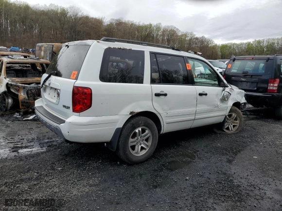 2005 Honda Pilot EX-L with RES with VIN 5FNYF186X5B004548, listed as a Copart auction lot 51762255 with 0 mi miles and Salvage Title. Bid and sale history available at carsss.com. Image 3.