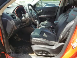 2018 Jeep Compass Trailhawk with VIN 3C4NJDDB3JT424282, listed as a Copart auction lot 52870765 with 95,208 mi miles and Salvage title. Bid and sale history available at DreamBid. Image 7.