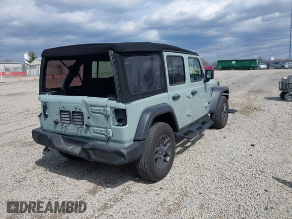 2024 Jeep Wrangler Willys with VIN 1C4PJXDG6RW331770, listed as a IAAI auction lot 41879849 with 6,100 mi miles and . Bid and sale history available at carsss.com. Image 4.