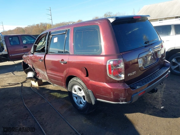 2007 Honda Pilot LX with VIN 2HKYF18167H510970, listed as a IAAI auction lot 40827681 with 119,011 mi miles. Bid and sale history available at carsss.com. Image 3.