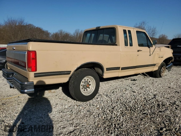 1991 Ford F-150 with VIN 1FTEX15H8MKA51617, listed as a Copart auction lot 48361585 with 10,593 mi miles and Salvage Title. Bid and sale history available at carsss.com. Image 3.