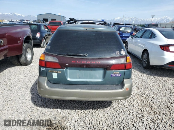 2001 Subaru Legacy Outback L.L. Bean with VIN 4S3BH806317663009, listed as a Copart auction lot 52252515 with 147,492 mi miles and Salvage title. Bid and sale history available at DreamBid. Image 6.