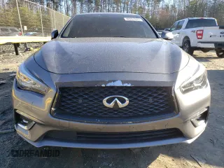 2020 Infiniti Q50 with VIN JN1EV7AR9LM256845, listed as a Copart auction lot 48957995 with 56,980 mi miles and Salvage Title. Bid and sale history available at DreamBid. Image 5.