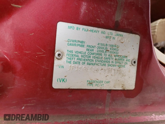 2005 Subaru Forester XS с VIN JF1SG65665H707381, выставлен на аукционе Copart как лот 54961725 с пробегом 251 674 миль миль и Списание • Salvage title. История ставок и продаж доступна на DreamBid. Изображение 12.