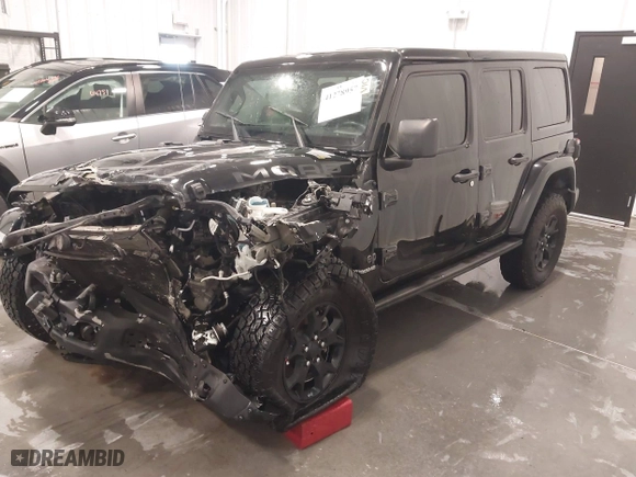 2019 Jeep Wrangler Unlimited Sahara with VIN 1C4HJXEG8KW522356, listed as a IAAI auction lot 41278957 with 53,373 mi miles. Bid and sale history available at carsss.com. Image 20.