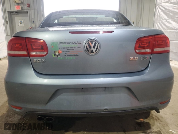 2012 Volkswagen Eos Komfort with VIN WVWBW7AH3CV000666, listed as a Copart auction lot 58509685 with 188,344 mi miles and Clean title. Bid and sale history available at DreamBid. Image 6.