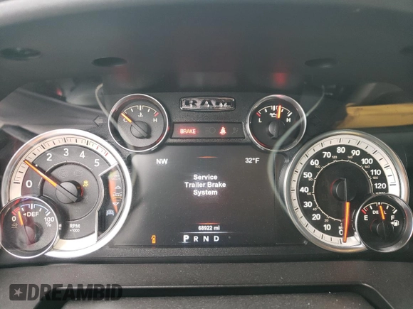 2017 Ram 1500 Big Horn with VIN 1C6RR7LM6HS879452, listed as a Copart auction lot 53857415 with 68,922 mi miles and Salvage Title. Bid and sale history available at carsss.com. Image 9.