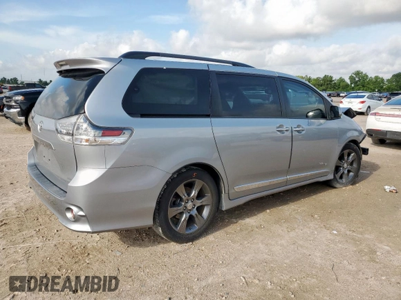 2015 Toyota Sienna SE with VIN 5TDXK3DC0FS636468, listed as a Copart auction lot 60164835 with 146,390 mi miles and Salvage title. Bid and sale history available at DreamBid. Image 3.