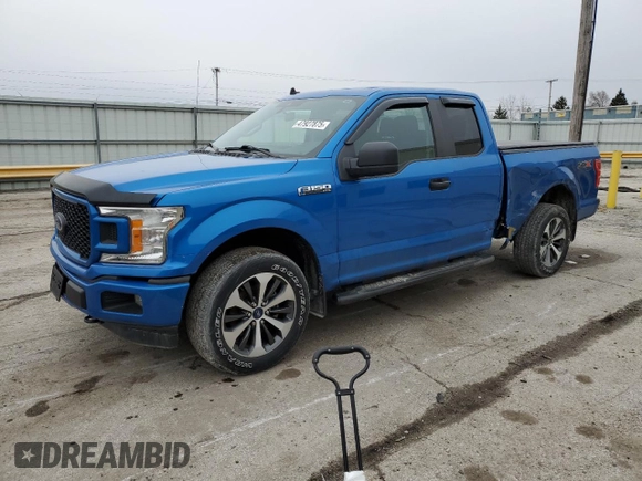 2020 Ford F-150 XL with VIN 1FTEX1EP0LKE83138, listed as a Copart auction lot 47927875 with 97,437 mi miles and Salvage Title. Bid and sale history available at DreamBid. Image 1.
