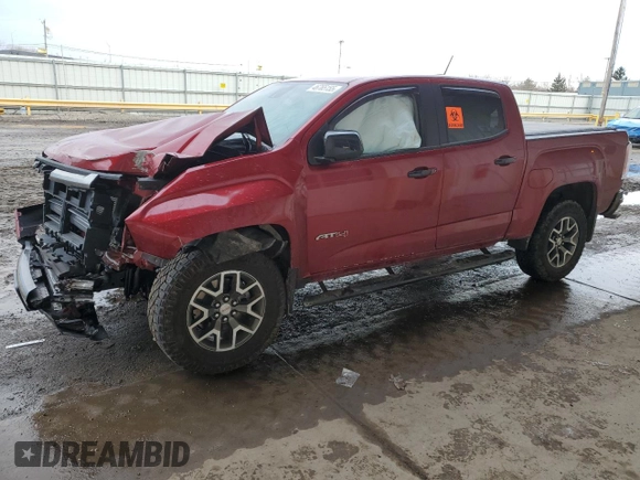 2022 GMC Canyon 4WD AT4 w/Cloth with VIN 1GTG6FEN3N1102799, listed as a Copart auction lot 46765155 with 0 mi miles and Salvage Title. Bid and sale history available at carsss.com. Image 1.