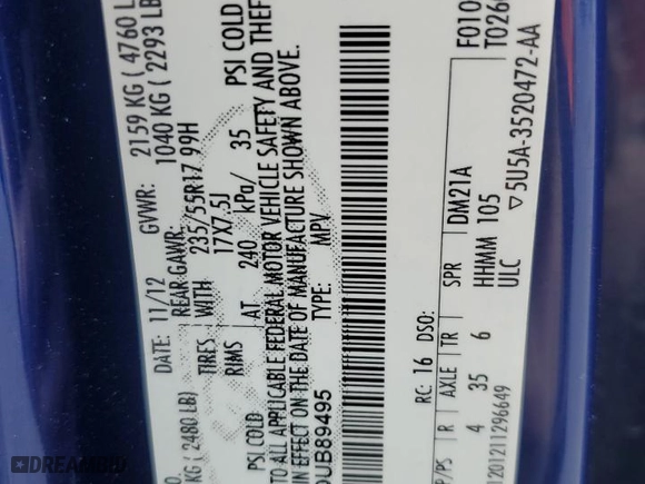 2013 Ford Escape SE with VIN 1FMCU9GX4DUB89495, listed as a Copart auction lot 49413215 with 161,920 mi miles and Salvage Title. Bid and sale history available at carsss.com. Image 14.
