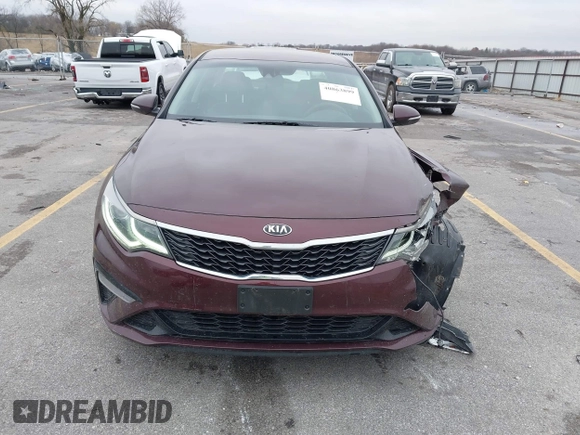 2019 Kia Optima LX with VIN 5XXGT4L35KG339342, listed as a IAAI auction lot 40863899 with 109,223 mi miles. Bid and sale history available at carsss.com. Image 13.