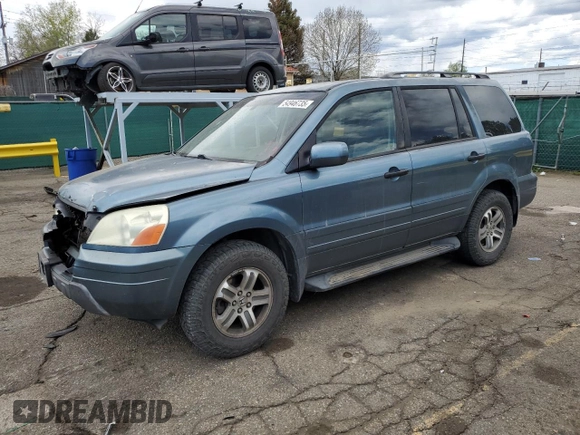 2005 Honda Pilot EX-L z VIN 5FNYF18585B061659, wystawiony jako Copart lot #54946735 z przebiegiem 263 582 mil mil oraz Szkoda całkowita • Salvage title. Historia ofert i sprzedaży dostępna na DreamBid. Obrazek 1.