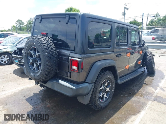 2019 Jeep Wrangler Unlimited Sport S with VIN 1C4HJXDN4KW577273, listed as a IAAI auction lot 42435847 with 69,403 mi miles and . Bid and sale history available at DreamBid. Image 4.