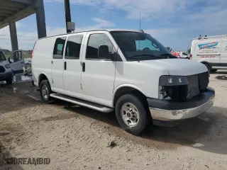 2022 GMC Savana Cargo Van with VIN 1GTW7AF76N1264390, listed as a Copart auction lot 45248285 with 23,315 mi miles and Salvage Title. Bid and sale history available at carsss.com. Image 4.