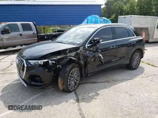 2022 Audi Q3 Premium with VIN WA1AUCF34N1040136, listed as a Copart auction lot 59280275 with 77,677 mi miles and Salvage title. Bid and sale history available at DreamBid. Image 1.
