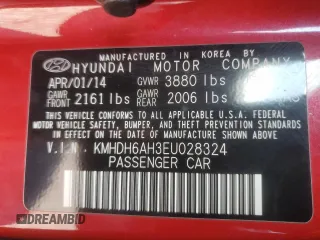 2014 Hyundai Elantra z VIN KMHDH6AH3EU028324, wystawiony jako Copart lot #71984904 z przebiegiem 153 546 mil mil oraz Szkody całkowita. Historia ofert i sprzedaży dostępna na DreamBid. Obrazek 12.