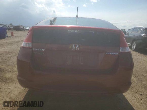 2010 Honda Insight EX with VIN JHMZE2H77AS025567, listed as a Copart auction lot 58499135 with 152,501 mi miles and Salvage title. Bid and sale history available at DreamBid. Image 6.