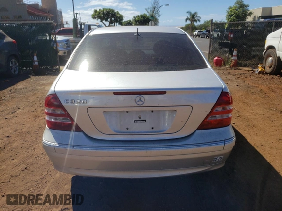 2005 Mercedes-Benz C 320 with VIN WDBRF64J05F566402, listed as a Copart auction lot 73782604 with 126,096 mi miles and Salvage Title. Bid and sale history available at DreamBid. Image 6.