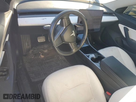 2018 Tesla Model 3 Long Range Battery with VIN 5YJ3E1EB9JF075202, listed as a Copart auction lot 87616115 with 76,881 mi miles and Salvage Title. Bid and sale history available at DreamBid. Image 8.