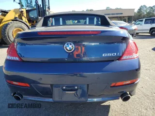 2008 BMW 6 Series 650i with VIN WBAEB53558CX61697, listed as a Copart auction lot 88725845 with 47,181 mi miles and Salvage Title. Bid and sale history available at carsss.com. Image 6.