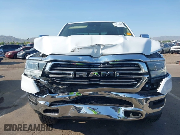 2021 Ram 1500 Laramie with VIN 1C6SRFJT7MN719238, listed as a IAAI auction lot 42482214 with 47,265 mi miles and . Bid and sale history available at DreamBid. Image 12.