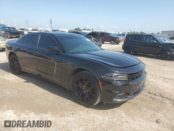 2015 Dodge Charger SXT with VIN 2C3CDXHGXFH896327, listed as a Copart auction lot 55931805 with 204,345 mi miles and Salvage Title. Bid and sale history available at DreamBid. Image 4.