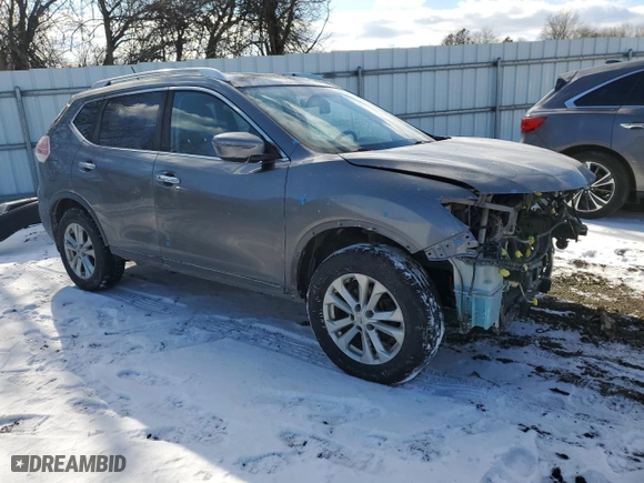 2016 Nissan Rogue S with VIN KNMAT2MV7GP679909, listed as a Copart auction lot 41492635 with 127,547 mi miles and Salvage Title. Bid and sale history available at carsss.com. Image 4.