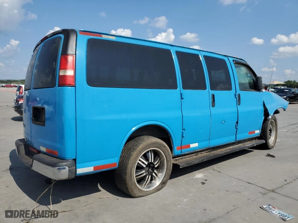 2012 Chevrolet Express Passenger 1LT with VIN 1GNSGCF45C1112461, listed as a Copart auction lot 64808214 with 0 mi miles and Non Repairable. Bid and sale history available at carsss.com. Image 3.