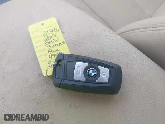 2015 BMW 3 Series 328i with VIN WBA3A5C57FP604950, listed as a IAAI auction lot 42106258 with 86,552 mi miles and . Bid and sale history available at DreamBid. Image 11.