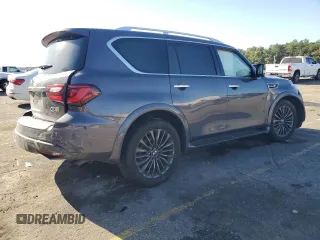 2022 Infiniti QX80 PREMIUM SELECT with VIN JN8AZ2AF0N9744083, listed as a Copart auction lot 85163084 with 0 mi miles and Salvage Title. Bid and sale history available at carsss.com. Image 3.