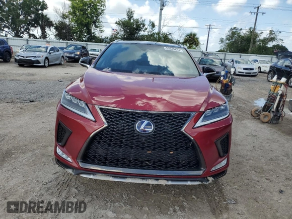 2022 Lexus RX with VIN 2T2YGMDA3NC076720, listed as a Copart auction lot 59539614 with 17,087 mi miles and Non Repairable. Bid and sale history available at carsss.com. Image 5.