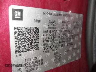 2019 GMC Canyon 4WD Denali with VIN 1GTG6EEN1K1123933, listed as a IAAI auction lot 41663466 with 69,654 mi miles. Bid and sale history available at carsss.com. Image 9.