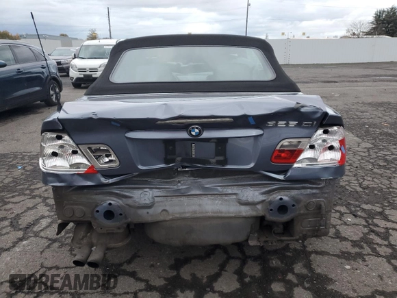 2003 BMW 3 Series 325Ci with VIN WBABS33463PG88875, listed as a Copart auction lot 80553934 with 202,964 mi miles and Salvage Title. Bid and sale history available at carsss.com. Image 6.