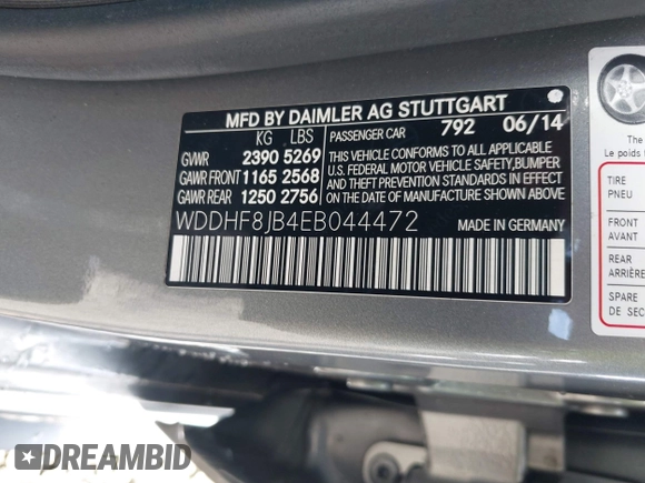 2014 Mercedes-Benz E 350 Luxury with VIN WDDHF8JB4EB044472, listed as a IAAI auction lot 41953476 with 145,020 mi miles and . Bid and sale history available at DreamBid. Image 9.