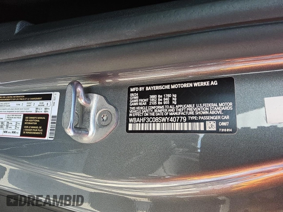 2025 BMW Z4 sDrive30i z VIN WBAHF3C08SWY40779, wystawiony jako Copart lot #56997015 z przebiegiem 18 324 mil mil oraz Tytuł czysty. Historia ofert i sprzedaży dostępna na DreamBid. Obrazek 12.