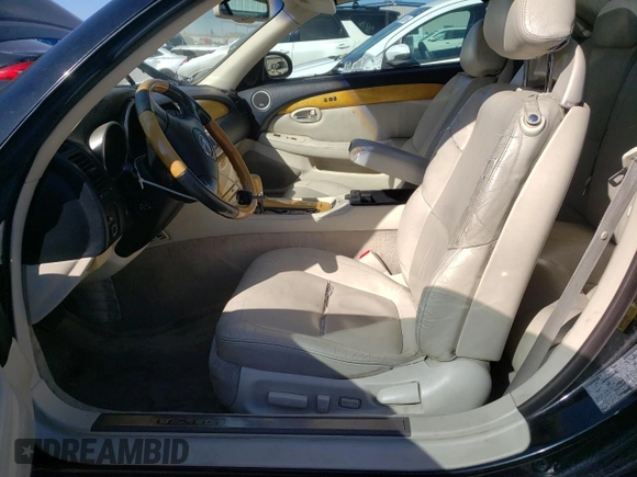 2002 Lexus SC 430 with VIN JTHFN48Y320007247, listed as a Copart auction lot 50337535 with 191,283 mi miles and Salvage title. Bid and sale history available at DreamBid. Image 7.