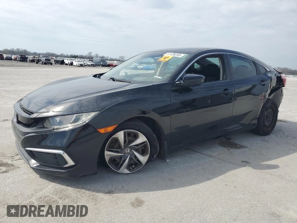 2019 Honda Civic LX with VIN 19XFC2F6XKE010537, listed as a Copart auction lot 51139255 with 117,859 mi miles and Salvage Title. Bid and sale history available at DreamBid. Image 1.