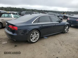 2017 Audi A8 with VIN WAU44AFD4HN010791, listed as a Copart auction lot 78886844 with 133,870 mi miles and Salvage Title. Bid and sale history available at DreamBid. Image 3.