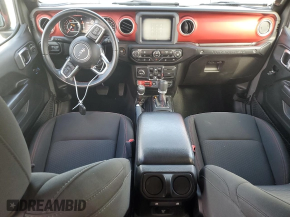2020 Jeep Wrangler Unlimited Rubicon with VIN 1C4HJXFN9LW156972, listed as a Copart auction lot 50666195 with 13,834 mi miles and Salvage title. Bid and sale history available at DreamBid. Image 8.