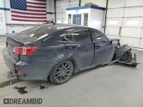 2013 Lexus IS 250 with VIN JTHBF5C20D5186440, listed as a Copart auction lot 48258995 with 142,054 mi miles and Salvage Title. Bid and sale history available at DreamBid. Image 3.